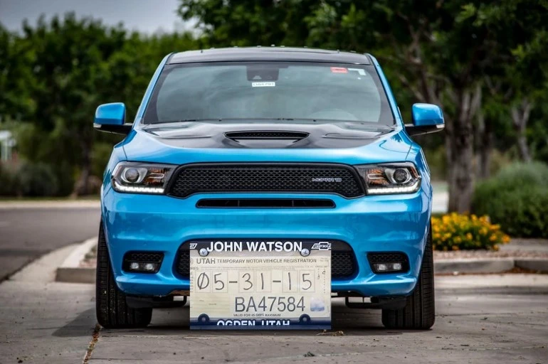 Modelo de ejemplo de placas temporales en Utah