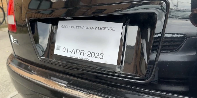 Es legal salir del estado de Georgia con placas temporales Es legal salir del estado de Georgia con placas temporales: guia informativa