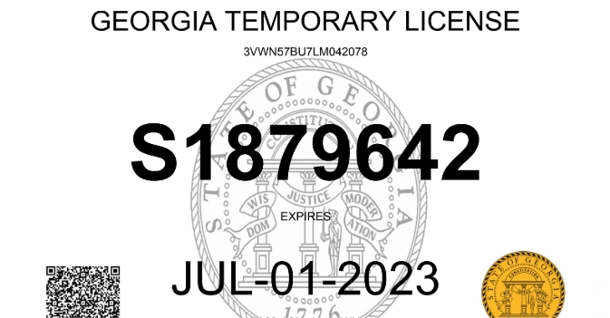 como saber si una placa temporal es legal en Georgia Aprenda como saber si una placa temporal es legal en Georgia