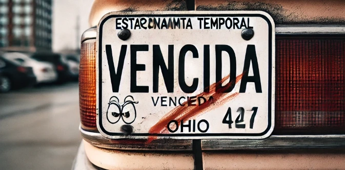 placas vencidas en Ohio Qué pasa si me paran con las placas vencidas en Ohio
