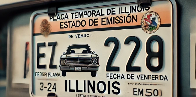 obtener placas temporales en Illinois en el DMV Requisitos para obtener placas temporales en Illinois en el DMV
