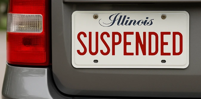 multa por placa suspendida en Illinois Cuánto cuesta una multa por placa suspendida en Illinois
