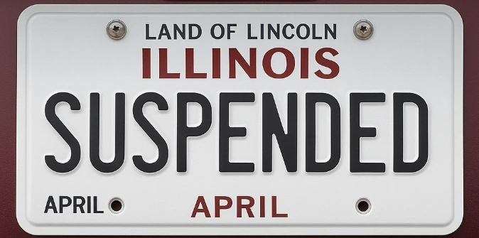 tener placas suspendidas en Illinois Qué significa tener placas suspendidas en Illinois