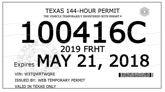 permiso temporal en texas de 144 horas Cómo sacar un permiso temporal en texas de 144 horas online