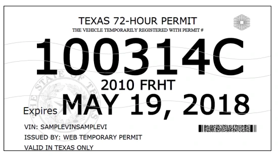 permiso temporal en texas de 72 horas Sacar un permiso temporal en Texas de 72 horas online